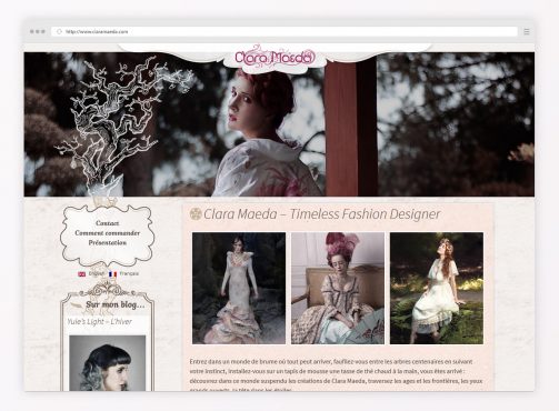 Site web WordPress réalisé pour Clara Maeda