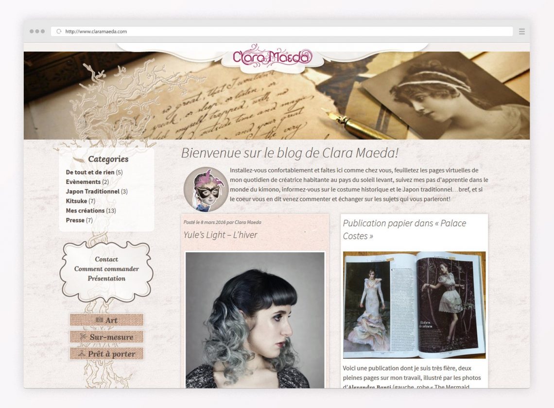 Site web de Clara Maeda