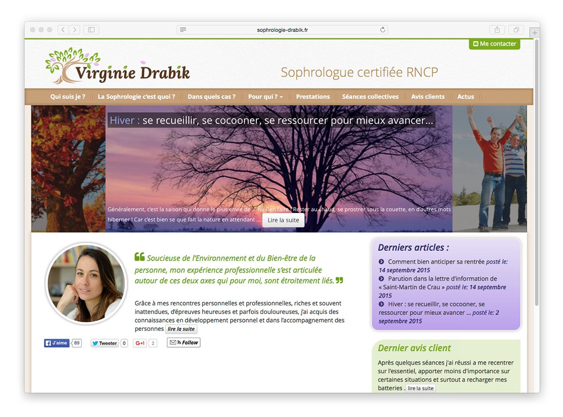 Site web de Virginie Drabik (accueil)