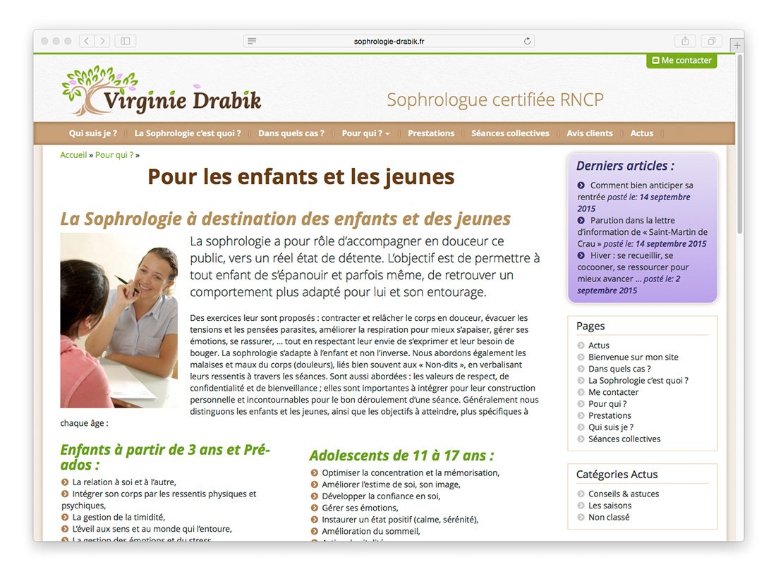 Site web de Virginie Drabik